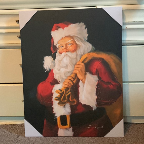 NEW 2024” , Dollar General, Susan Comish, Santa a Christmas Canvas, - Picture 4 of 5